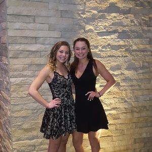 Black lace Homecoming dress